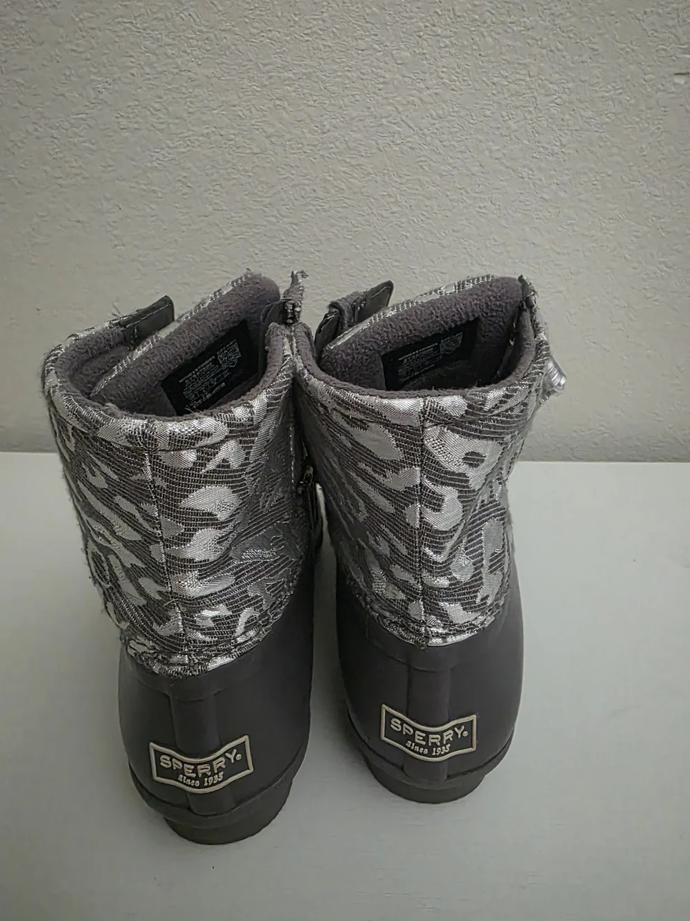 Sperry Saltwater Grey Waterproof Duck Boots - Women